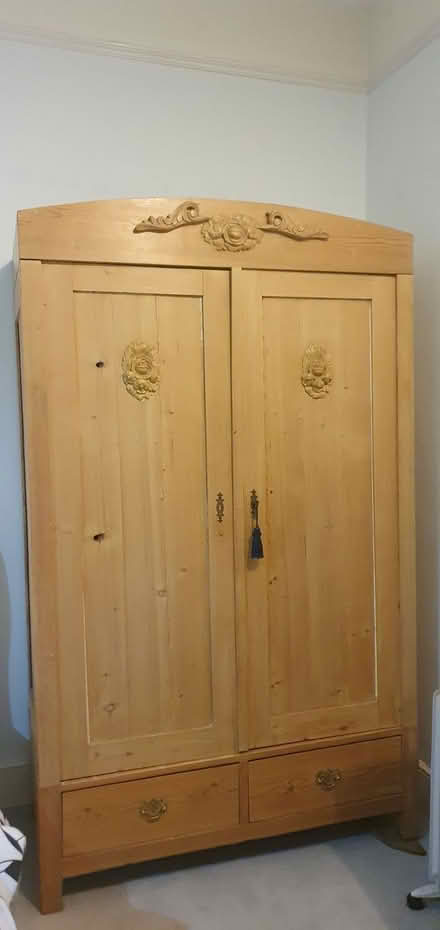 Photo of free Antique pine double wardrobe (Bear Flat) #1