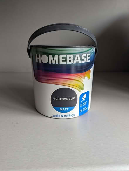 Photo of free tin of blue emulsion paint (Twyford RG10) #1