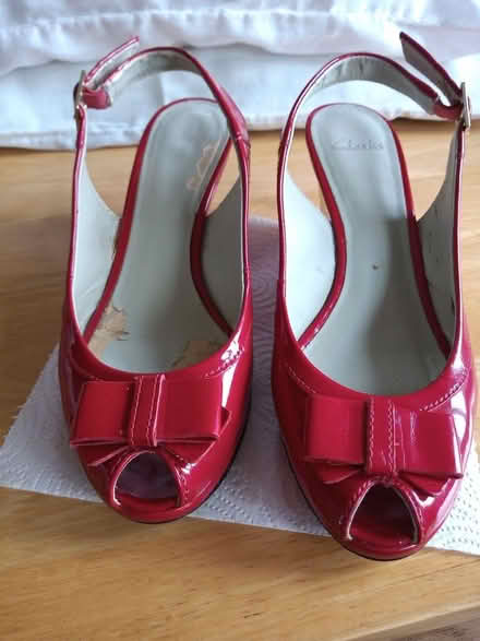Photo of free Red Clarks shoes size 6 (will fit size 5) (Blakenall WS3) #4