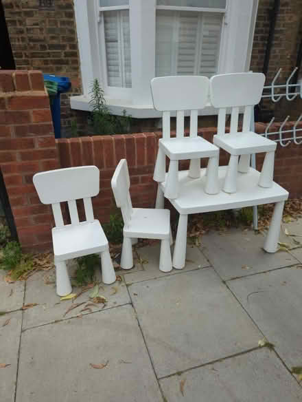 Photo of free Ikea kids table and chairs (Southwark) #1