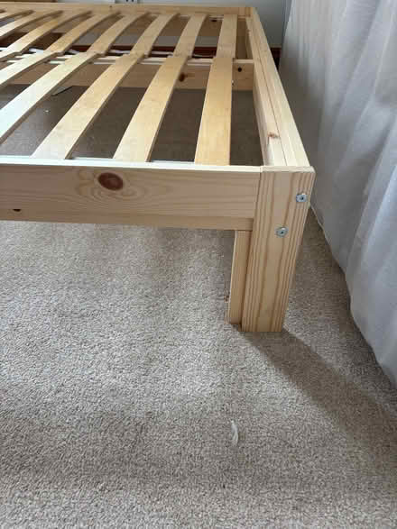 Photo of free Wooden bed frame (Walton-on-Thames KT12) #2