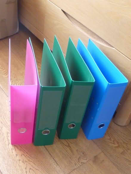 Photo of free 4 A4 lever arch files (Chiswell Green AL2) #1