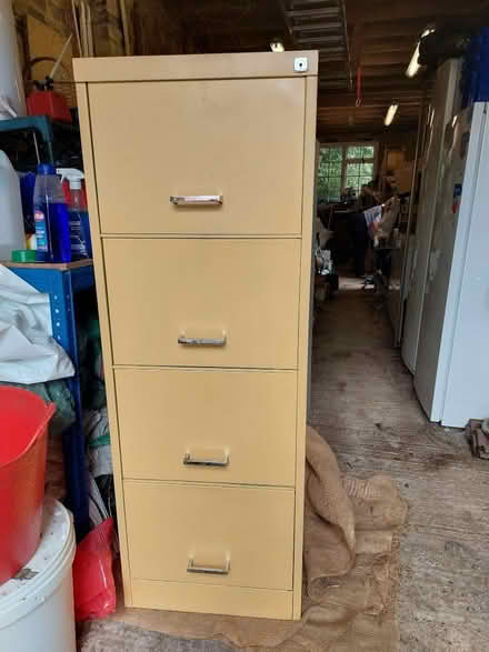 Photo of free 2 metal 4 drawer filing cabinets (Pyrford GU22) #1