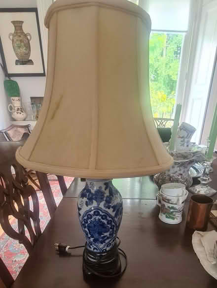 Photo of free Blue and White China Lamp - US Plug (Kilburn Park NW6) #3