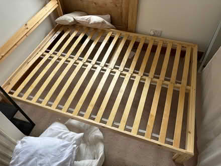 Photo of free Wooden bed frame (Walton-on-Thames KT12) #3