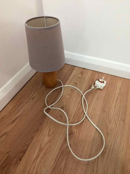 Photo of free Small lamp with grey/lavender shade (Kennington OX1) #1