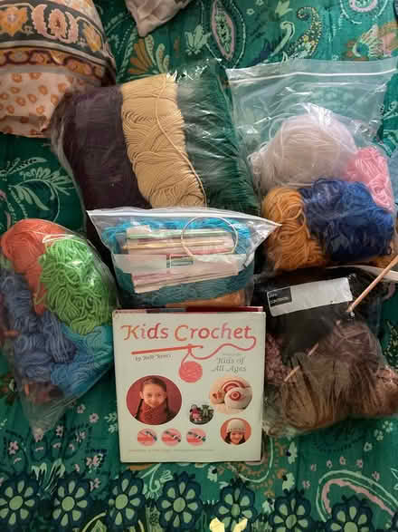 Photo of free Yarn/Hooks/Book (Nashway Dr & W Maple Rd) #1