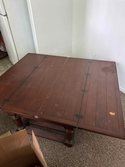 Photo of free Expandable wood coffee / game table (Fox Lake) #3