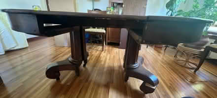 Photo of free Dining room table with two leaves (Old Town Orange) #3