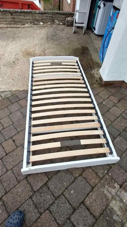Photo of free Spare single bed with wheels (Tonbridge) #2
