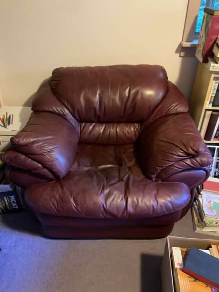 Photo of free Leather Sofa, Chair and Ottoman (Lee side of Becket) #2