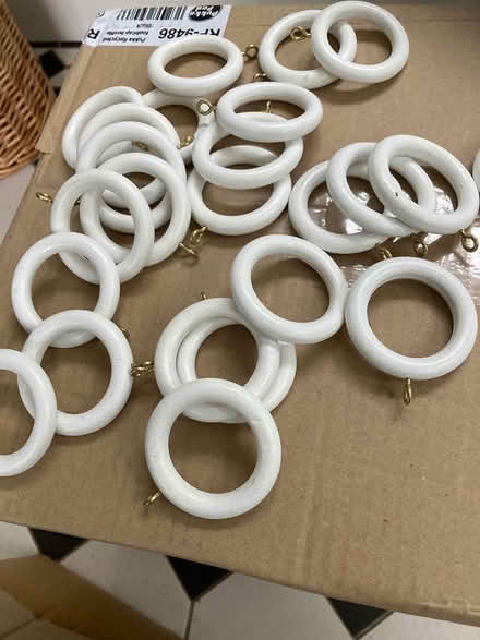 Photo of free 24 white curtain rings (GL6 Minchinhampton) #1