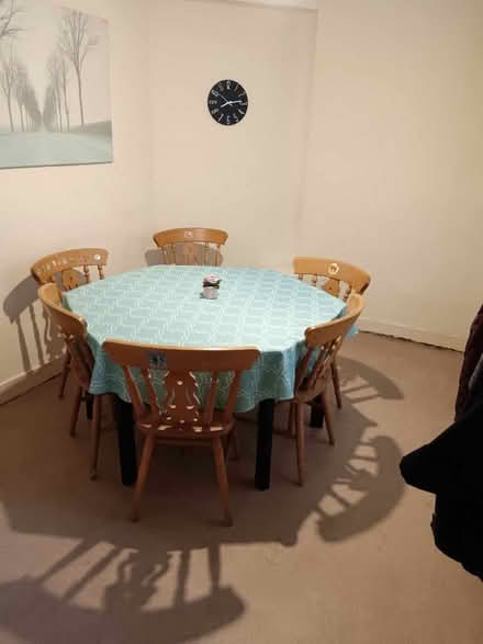 Photo of free Large extendedable solid wooden table. Been painted black (Cainscross GL5) #2