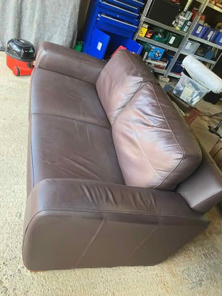 Photo of free Leather sofa (Chapel Lawn SY7) #2