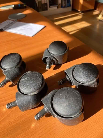 Photo of free 5 office chair castors (Blewbury OX11) #1