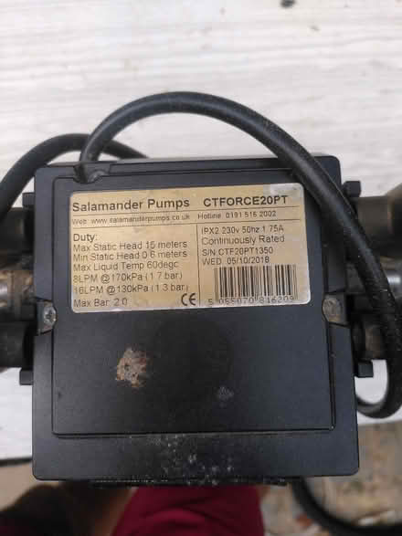 Photo of free Shower pump (Cricket Road OX4) #2