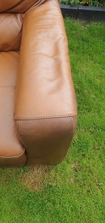 Photo of free Two real leather sofas (Alverthorpe WF2) #3
