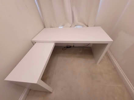 Photo of free IKEA MALM Desk with pull-out panel, white, 151x65 cm (The Nurserylands TW12) #3