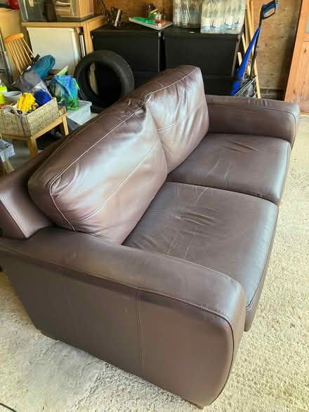 Photo of free Leather sofa (Chapel Lawn SY7) #3