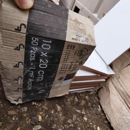 Photo of free 20 flat white tiles (Coulsdon (CR5)) #1