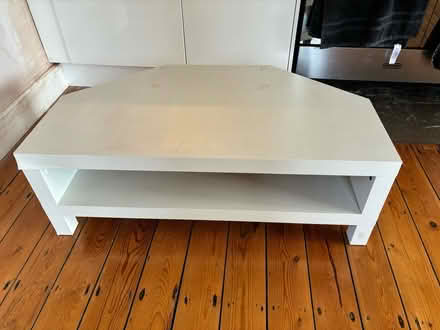 Photo of free Corner tv stand (Partridge Green) #1
