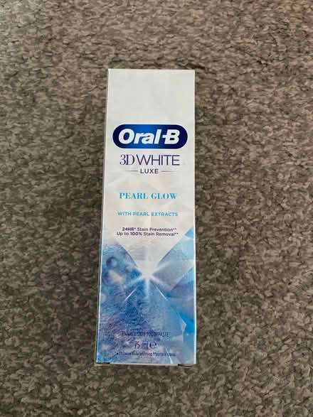 Photo of free Oral-B 3D White Luxe Toothpaste (Warboys) #1