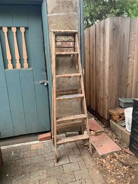 Photo of free wooden ladder and shelf unit (North Berkeley) #1