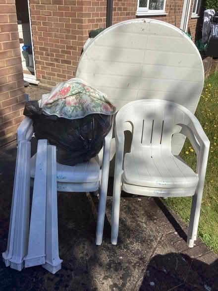Photo of free Garden table and chairs (Woodley RG5) #1