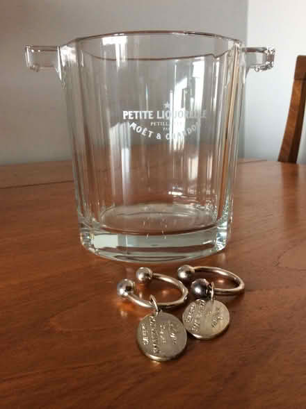 Photo of free Moet&Chandon champagne bucket & 2 silver bottle pendants (Peacehaven BN10) #1