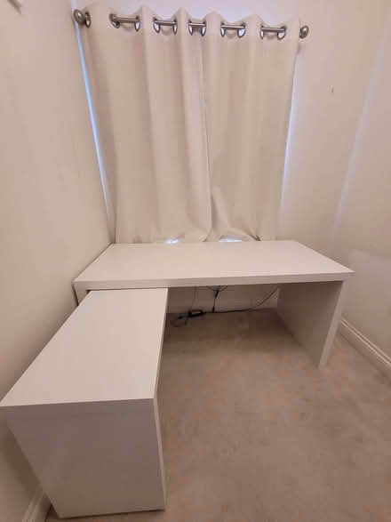 Photo of free IKEA MALM Desk with pull-out panel, white, 151x65 cm (The Nurserylands TW12) #2