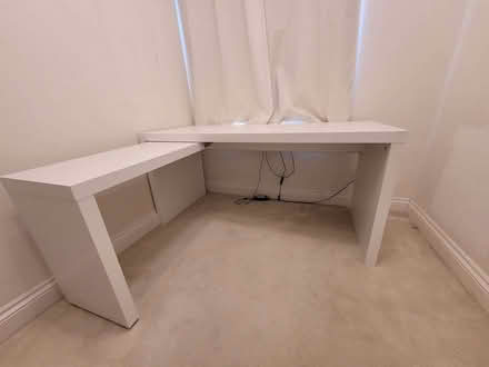 Photo of free IKEA MALM Desk with pull-out panel, white, 151x65 cm (The Nurserylands TW12) #4