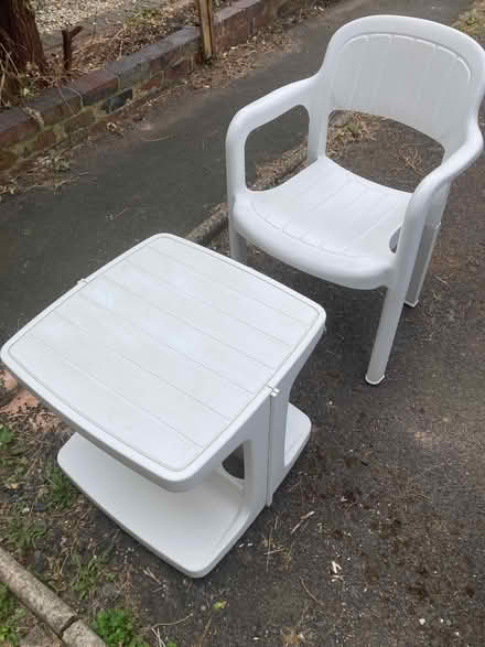 Photo of free Garden table and chair (Cotteridge B30) #1