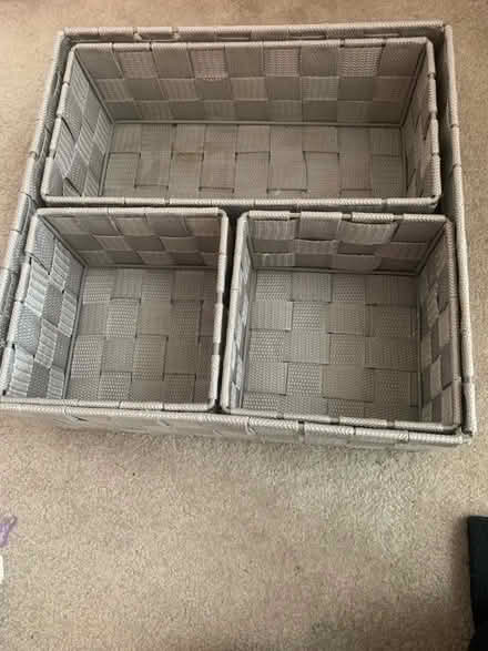 Photo of free 4 grey nesting storage baskets (Stranmillis, Belfast, BT9) #1