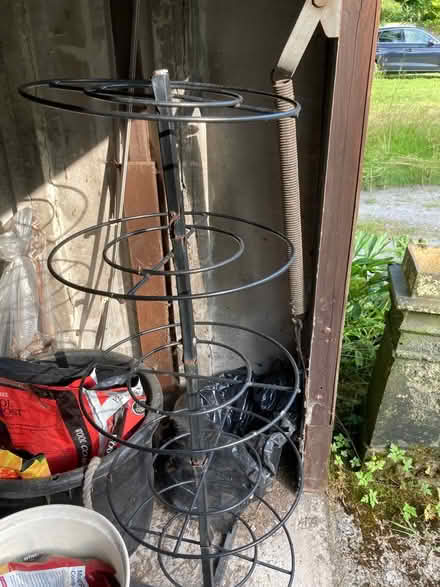 Photo of free Plant pot stand, metal, tall. (Buxworth SK23) #1