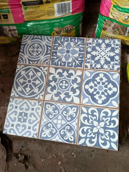 Photo of free White and patterned tiles (Chorlton M21) #2