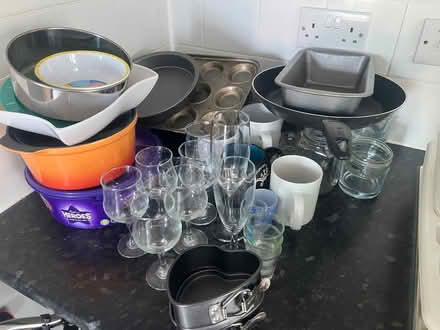 Photo of free Glasses cups + kitchen goods (Barking IG11) #1