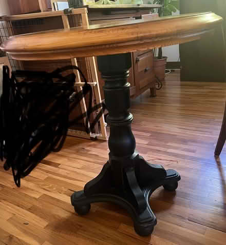Photo of free Circular table (27”diameter, 28” h) (Old Town Orange) #2