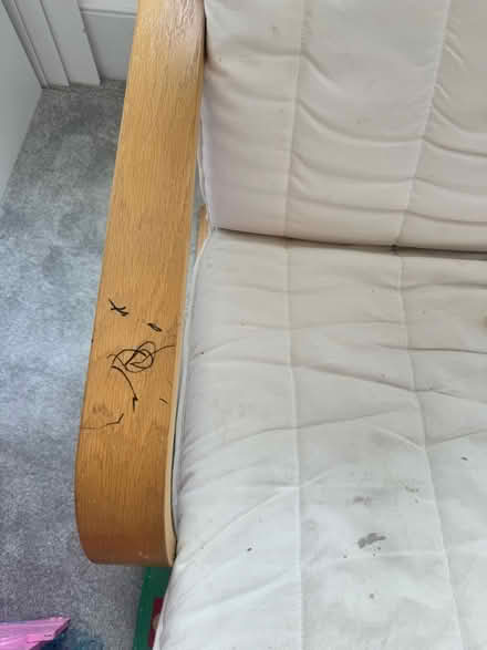 Photo of free IKEA chair with footrest (Wimbledon SW19) #4