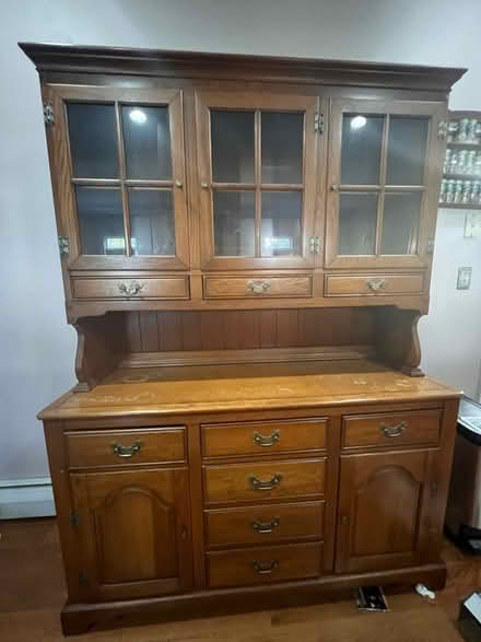 Photo of free Solid oak hutch (Coxackie NY) #1