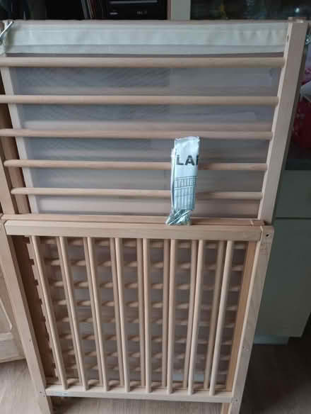 Photo of free IKEA Sniglar cot and mattress (Llanferres, Nr.Mold.) #1