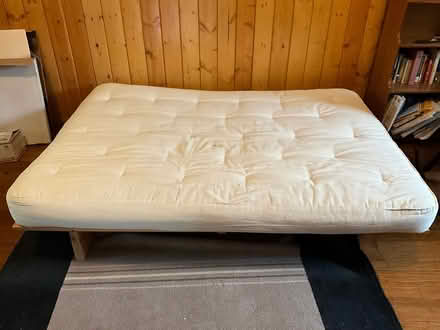 Photo of free Futon, frame, sheets (Wedgwood) #1