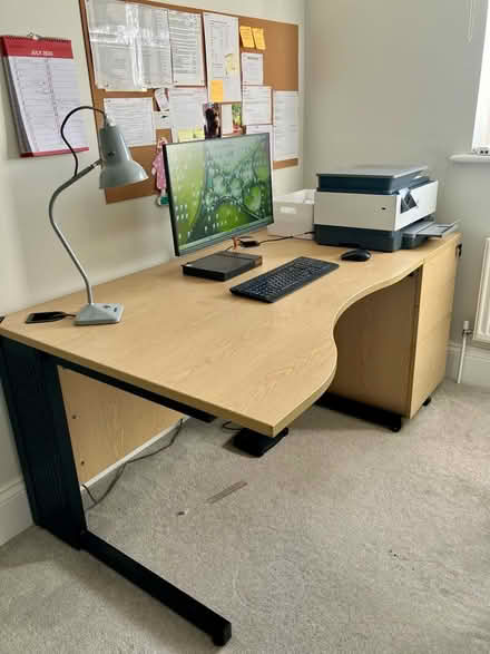 Photo of free Desk and pedestal (Church Crookham GU52) #1