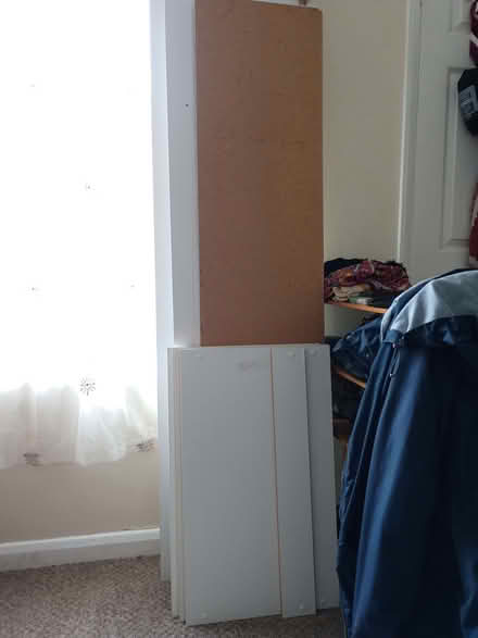 Photo of free dismantled white cupboard with hangers rail (IP3) #3