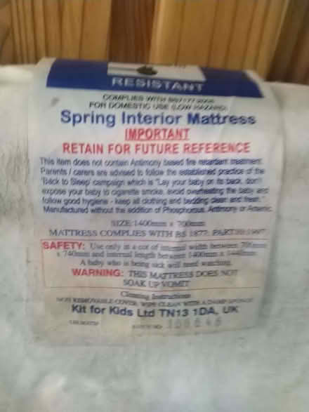 Photo of free Cot Bed Mattress (South Heighton BN9) #4
