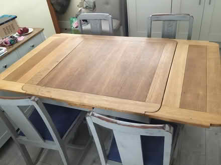 Photo of free Wooden Extendable Table and Four Chairs (Graven Hill Depot OX25) #1