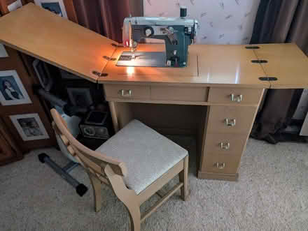 Photo of free Sewing Machine, Desk & Chair (Darien) #1