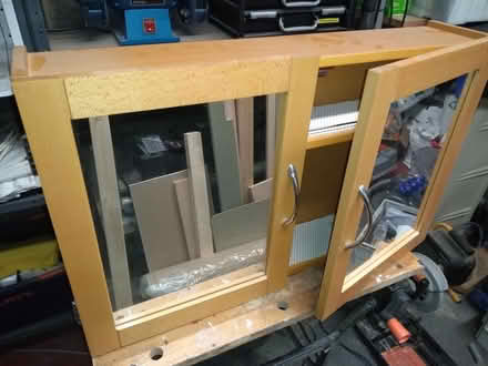Photo of free Beech two door mirror bathroom cabinet (Knaresborough HG5) #1