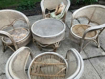 Photo of free rattan chairs and table (Southwest Palatine) #1