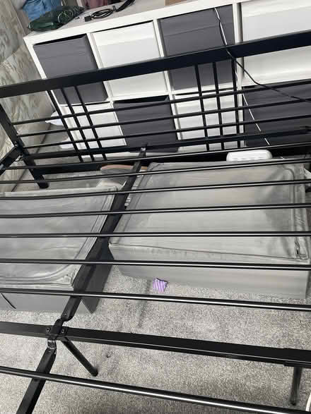 Photo of free Black metal king size bed frame (LL28) #2