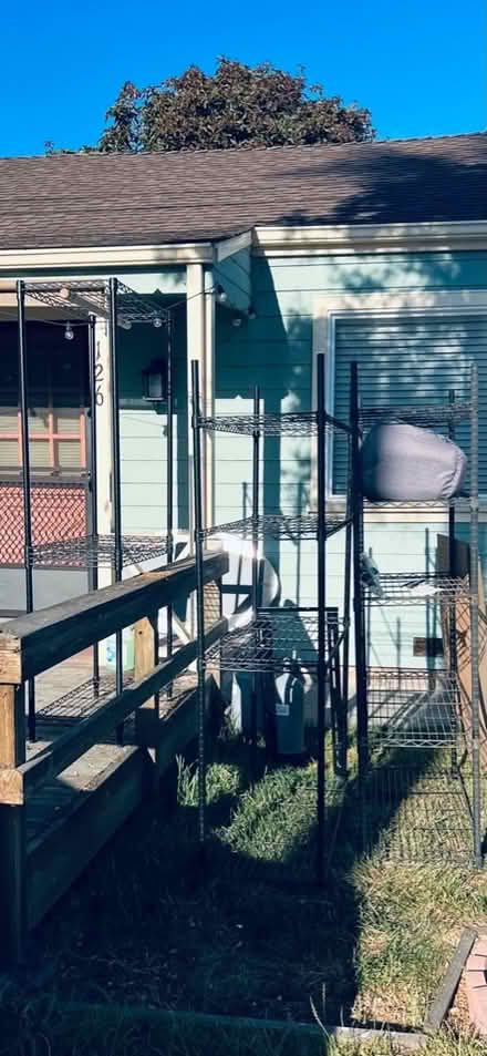 Photo of free 3 Black Metal Shelves (Pleasure Point) #1